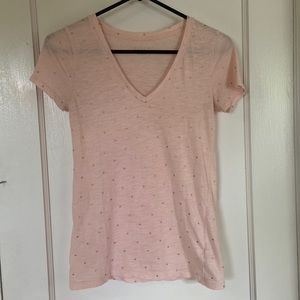 Merona Rose Gold Dot Pink T Shirt